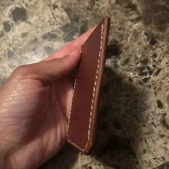 HANDMADE BROWN WALLET / CARD HOLDER - Picture 3 of 8